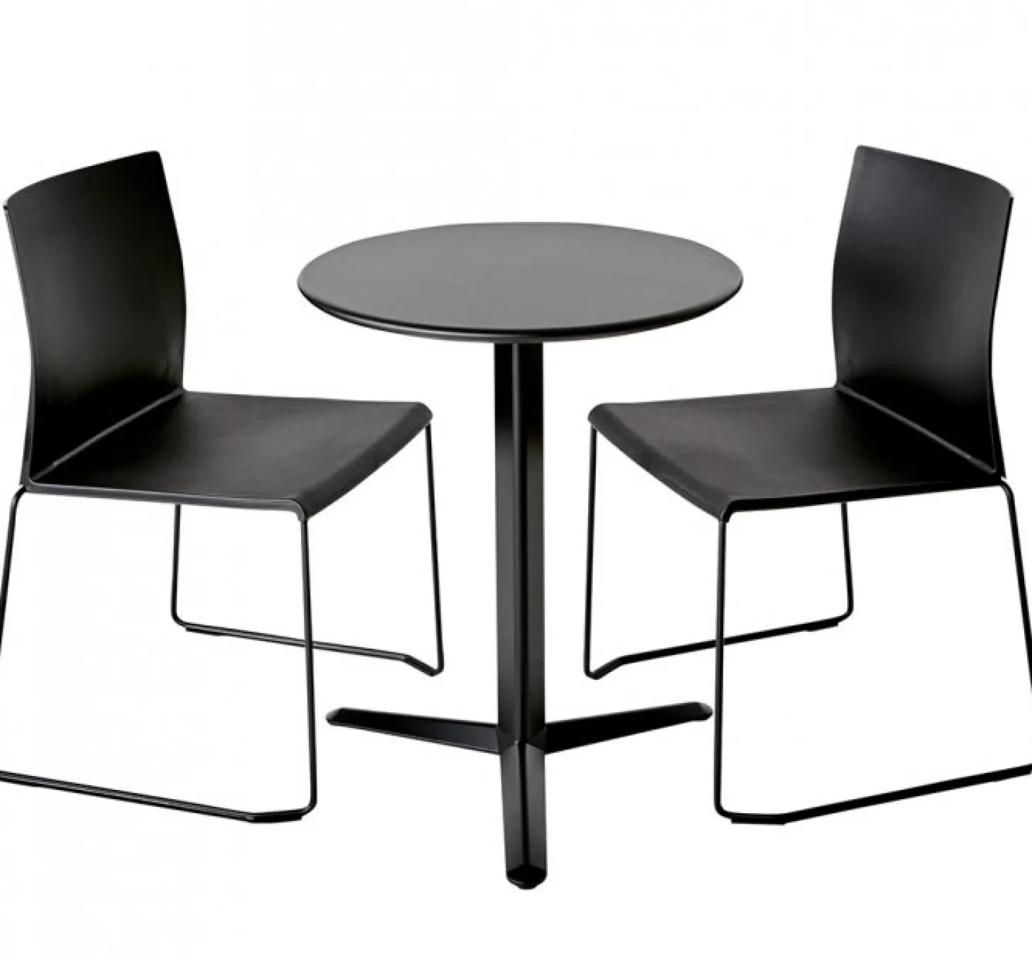 Arket Cafégrupp 60cm ink 2st Artesia Stolar Svart
