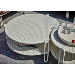 Blixt Soffbord ⌀85 cm Pearl White