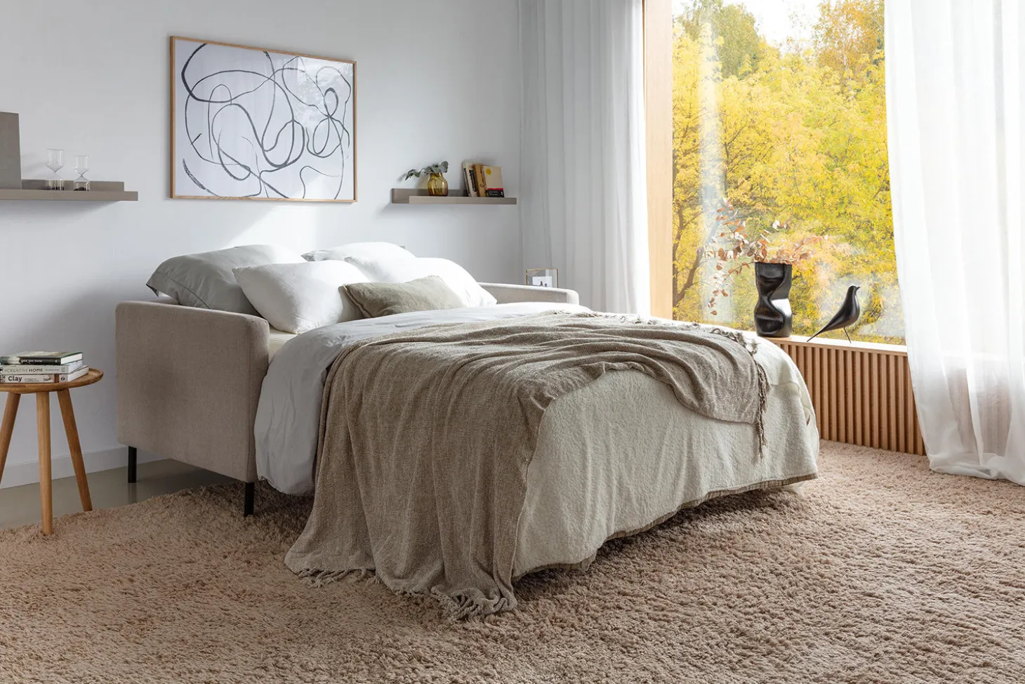 Felix 3-sits Bäddsoffa Wildflower Forest Green
