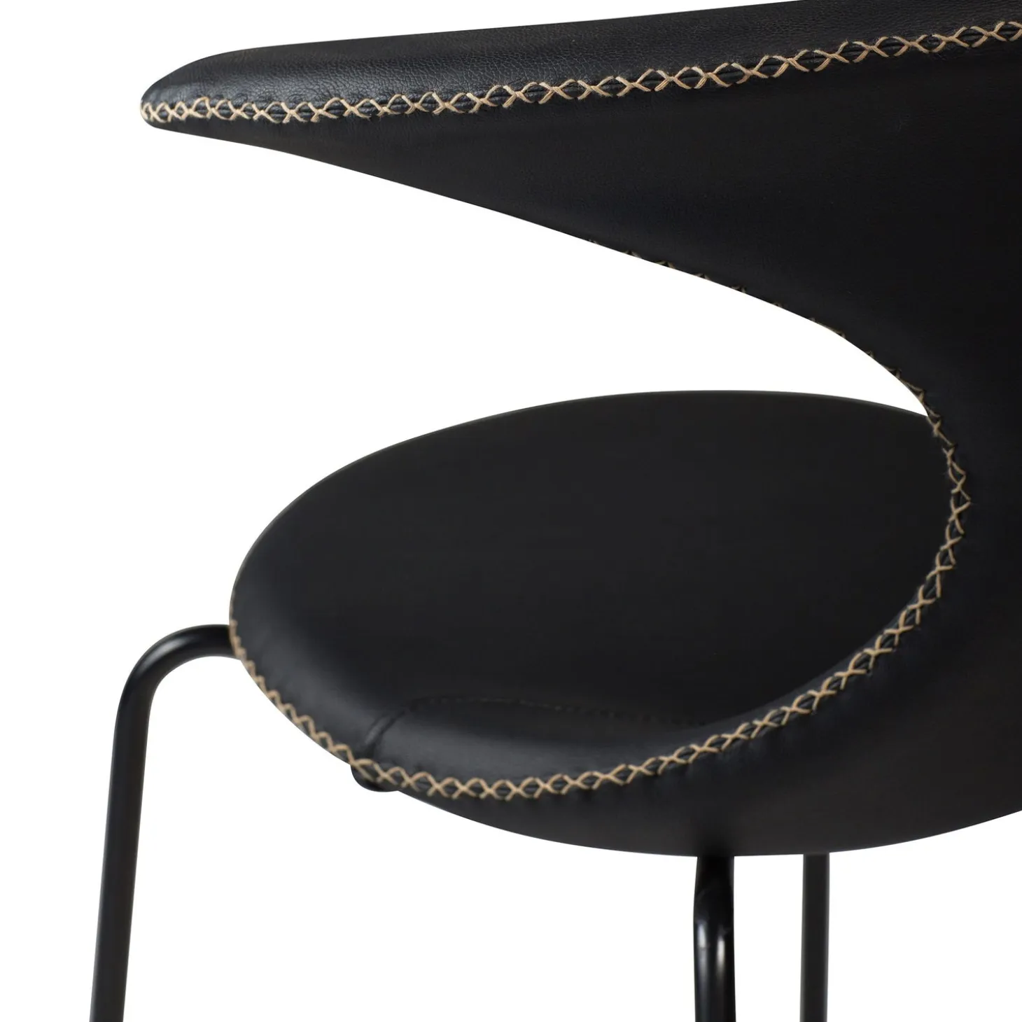 Flair Stol Black Leather, Black