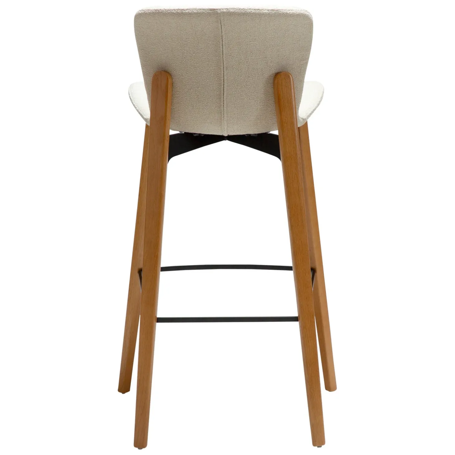 Paragon Barstol Bone White bouclé, Oak
