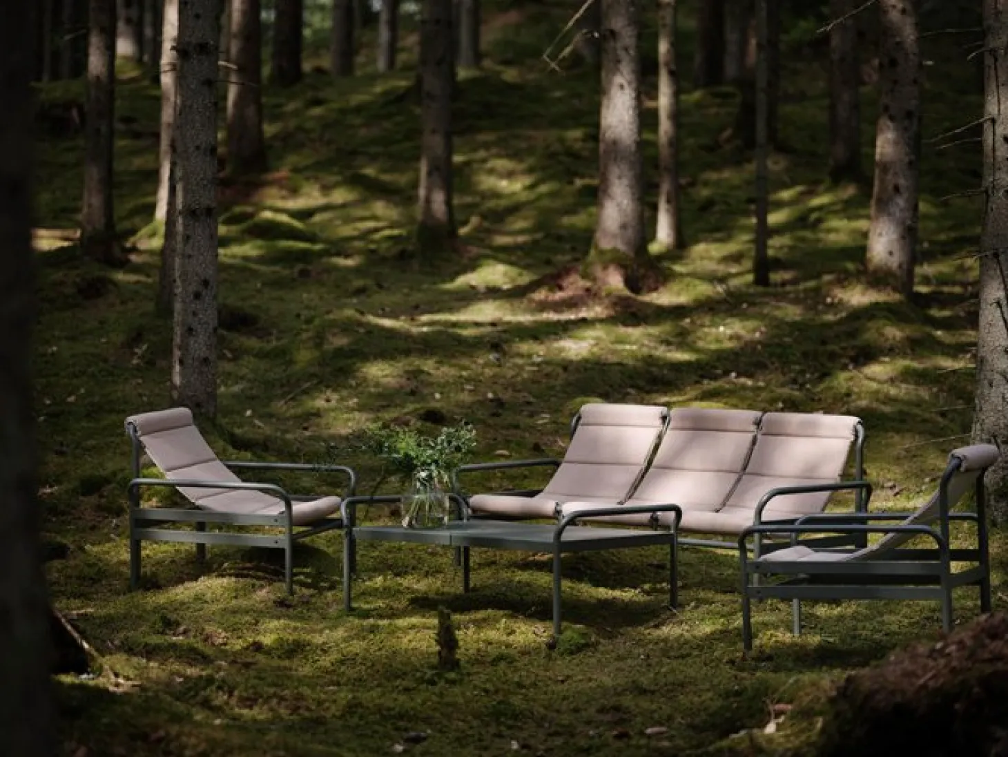 Sling 3-sits Soffa Nordic Green/Vanilla White
