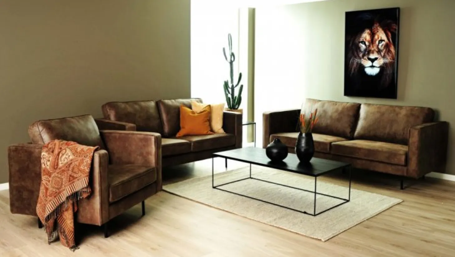 Texas 3-Sits Soffa Mörkbrun
